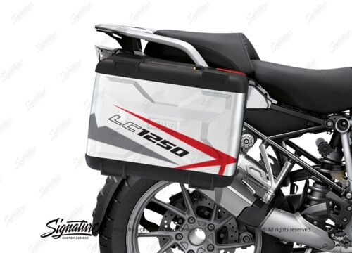 BSTI 3617 BMW R1250GS Vario Pannier Spike Red Grey Stickers Kit 02