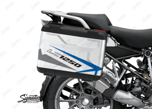 BSTI 3618 BMW R1250GS Vario Pannier Spike Blue Grey Stickers Kit 02