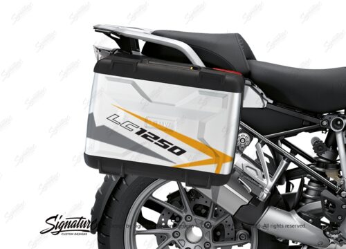 BSTI 3619 BMW R1250GS Vario Pannier Spike Yellow Grey Stickers Kit 02