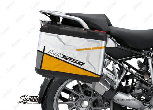 BSTI 3627 BMW R1250GS Vario Pannier Vector Yellow Stickers Kit 02