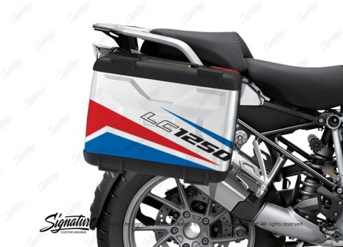 BSTI 3628 BMW R1250GS Vario Pannier Vivo Red Blue Stickers Kit 02