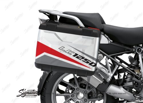 BSTI 3629 BMW R1250GS Vario Pannier Vivo Red Grey Stickers Kit 02