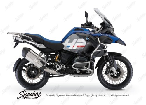 BKIT 3670 BMW R1200GS LC Adventure Racing Blue HP Edition Side Tank Fender stickers 01