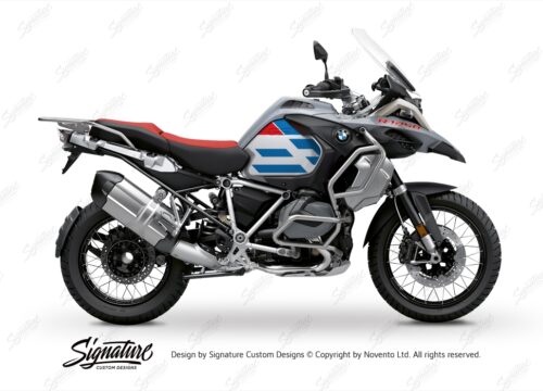 BKIT 3757 BMW R1250GS Adventure Style HP Spirit Lines V1 Red Blue Stickers Kit 01