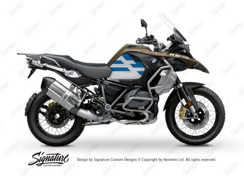 BKIT 3761 BMW R1250GS Adventure Style Exclusive Spirit Lines V2 Blue Stickers Kit 01