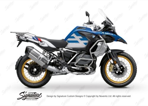 BKIT 3762 BMW R1250GS Adventure Style HP Spirit Lines V2 Blue Stickers Kit 01