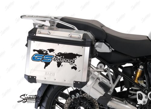 BSTI 1089 BMW GS Alluminium Panniers The World GS R1200 Stickers Cobalt Blue 02