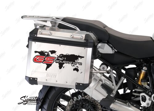 BSTI 3778 BMW GS Alluminium Panniers The World GS Adventure Stickers Red 02