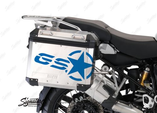 BSTI 3779 BMW GS Alluminium Panniers GS Star Stickers Cobalt Blue 02