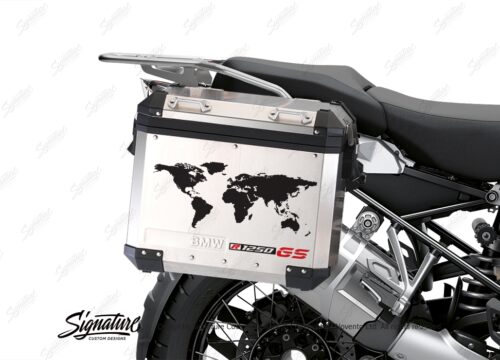 BSTI 3780 BMW GS Alluminium Panniers The World R1250GS Stickers Red 02