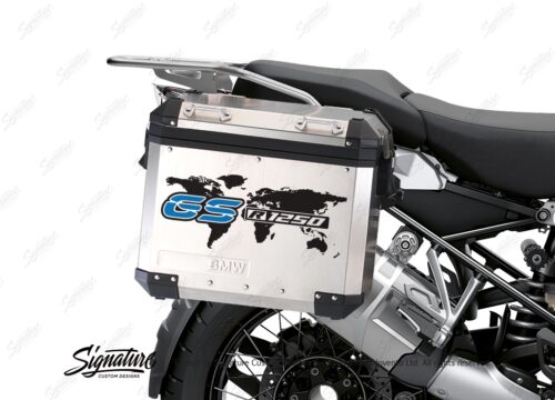 BSTI 3781 BMW GS Alluminium Panniers The World GS R1250 Stickers Blue 02