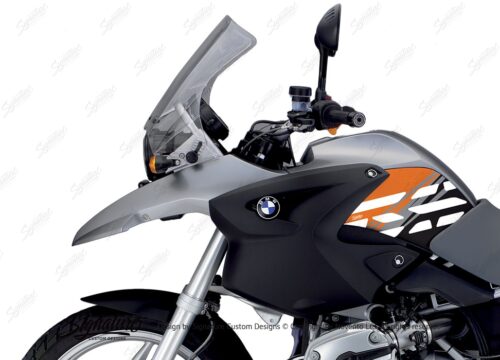 BKIT 3899 BMW R1200GS 2004 2007 Granite Grey Style Anniversary LE Orange Side Tank Stickers 02