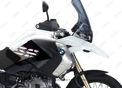 BKIT 3915 BMW R1200GS 2008 2012 Alpine White Style Anniversary LE Black Stickers 02