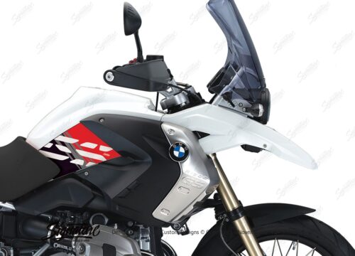 BKIT 3916 BMW R1200GS 2008 2012 Alpine White Style Anniversary LE Red Stickers 02