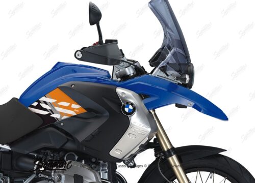 BKIT 3921 BMW R1200GS 2008 2012 Bright Blue Style Anniversary LE Orange Stickers 02