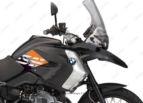 BKIT 3931 BMW R1200GS 2008 2012 Triple Black Style Anniversary LE Orange Stickers 02