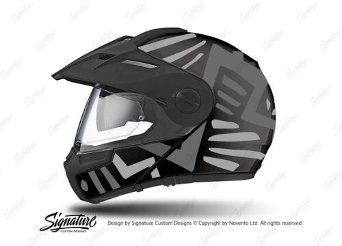 HEL 3943 Schuberth E1 Helmet Black Massai Grey Silver