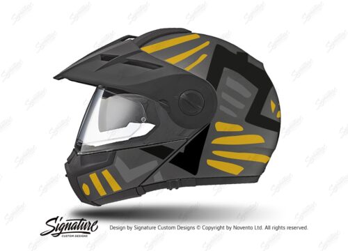 HEL 3961 Schuberth E1 Helmet Anthracite Massai Yellow Silver Black