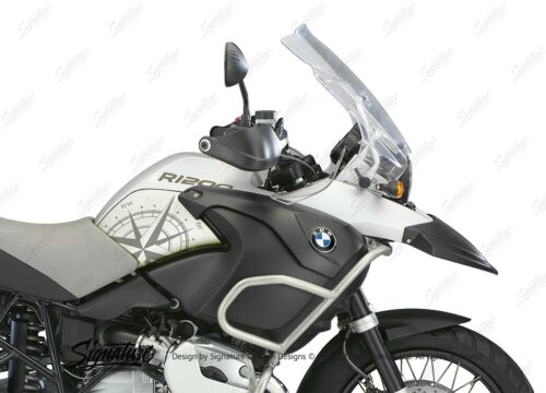 BSTI 3984 BMW R1200GS Adventure 2006 2007 Alpine White Compass Series Stickers 02