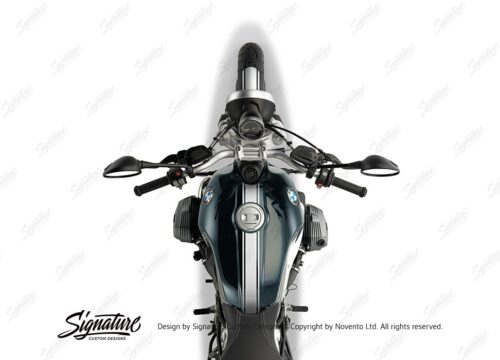 BKIT 4023 BMW R nineT Pure Full Triple Stripes Stickers White 1