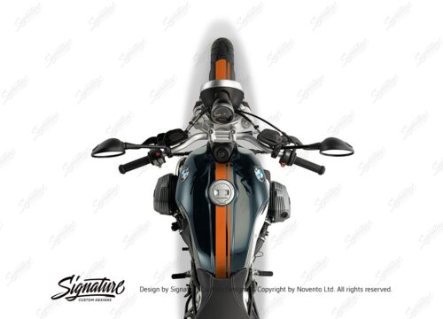 BKIT 4024 BMW R nineT Pure Full Double Stripes Stickers Orange 1