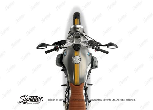 BKIT 4030 BMW R nineT Scrambler Full Double Stripes Stickers Saffron Yellow 02