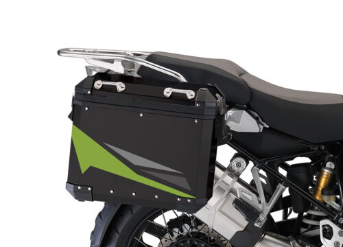 BSTI 4062 BMW Aluminum Panniers Black Alive Series Toxic Green Grey Silver 02