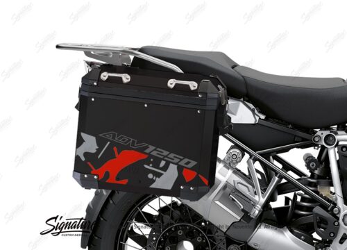 BSTI 4078 BMW Aluminum Panniers Safari Red Grey silver 02