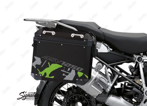 BSTI 4083 BMW Aluminum Panniers Safari Toxic Green Grey silver 02