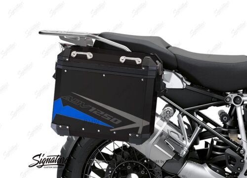 BSTI 4086 BMW Aluminum Panniers Spike Blue Grey Silver 02