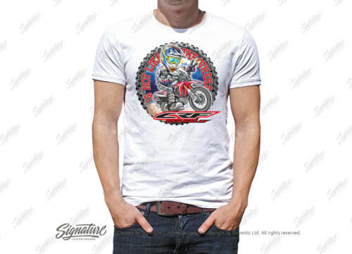 HTSH 4282 Honda CRF250 Rally Rider T Shirt White 01 1