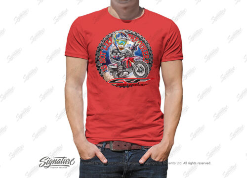 HTSH 4283 Honda CRF250 Rally Rider T Shirt Red 01 1