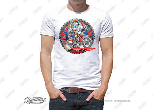 HTSH 4285 Honda CRF250L Rider T Shirt White 01 1